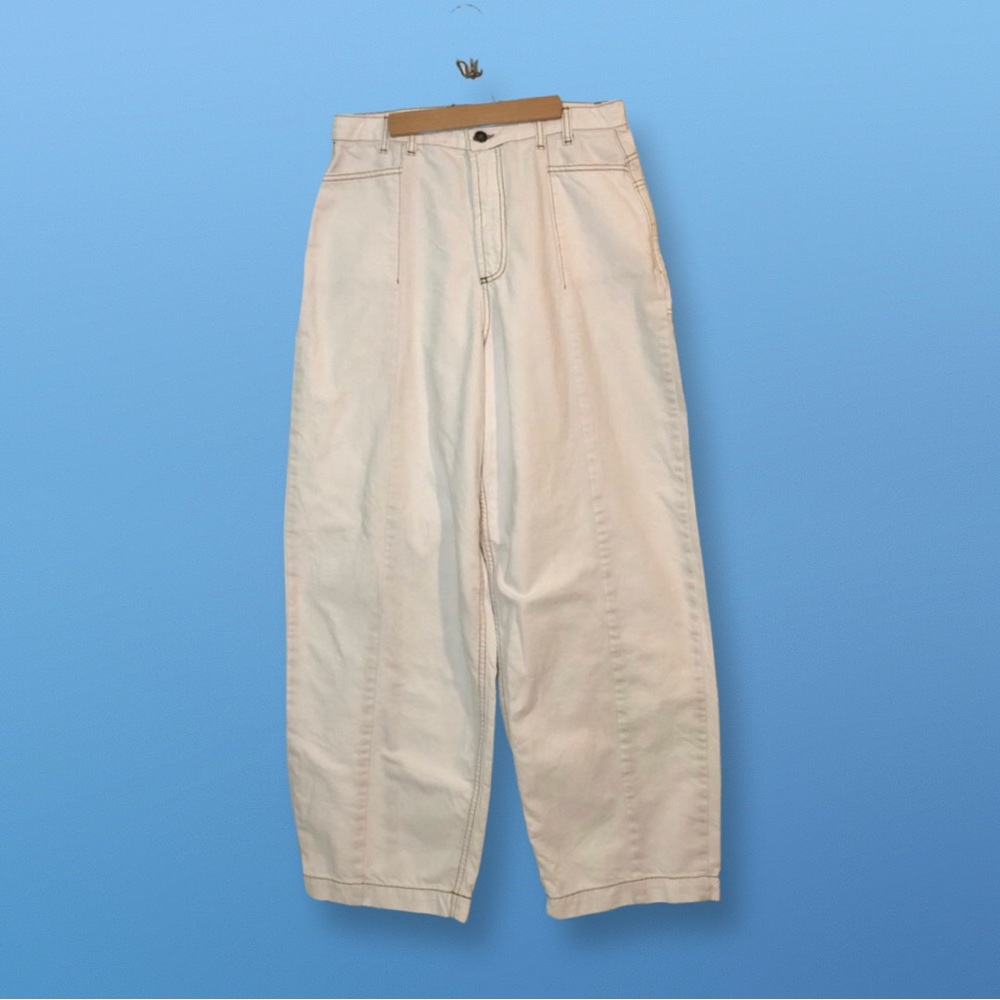NASTYGAL Pants Carpenter High rise white pants